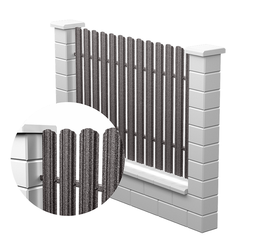 Gardul vertical Zebra Y 115 Rotund/Drept